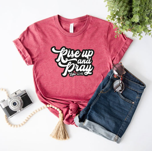 Rise Up And Pray Short Sleeve Graphic Tee