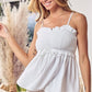 BiBi Ruffle Edge Smocking Babydoll Cami