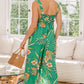 ODDI Full Size Floral Sleeveless Wide Leg Jumpsuit