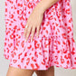 Short Flounce Sleeve Tiered Dress