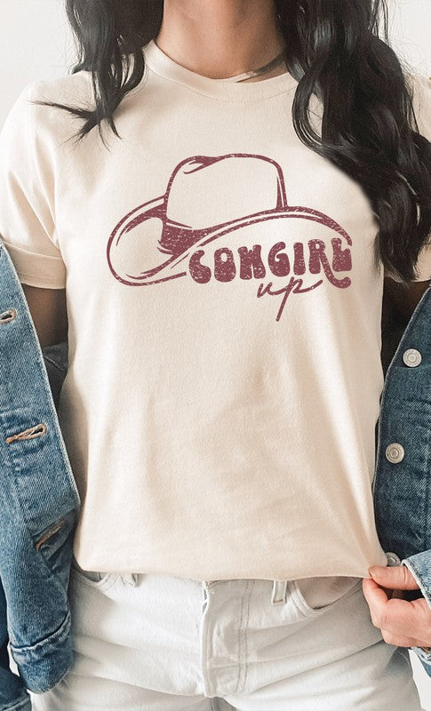 Cowgirl Up Country Western Graphic Tee