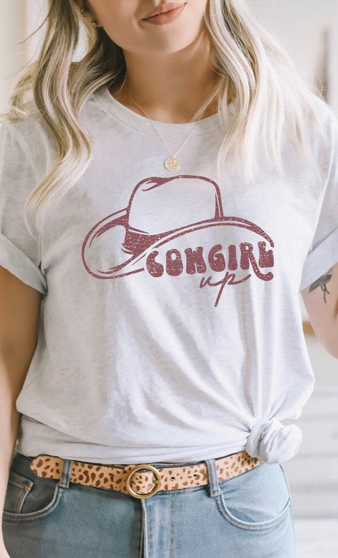 Cowgirl Up Country Western Graphic Tee