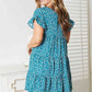 Short Flounce Sleeve Tiered Dress