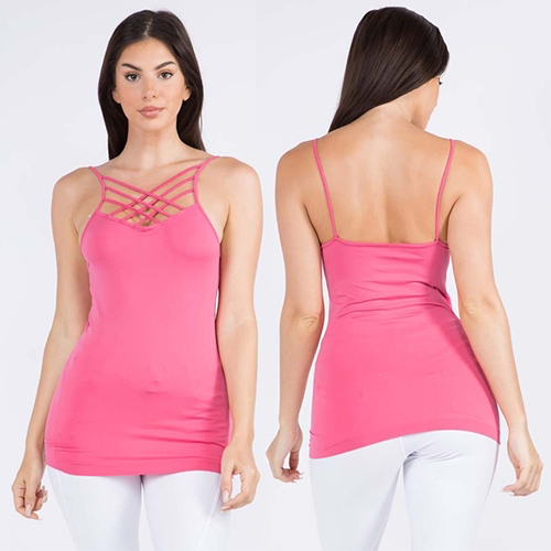 Seamless Triple Criss Cross Front Cami