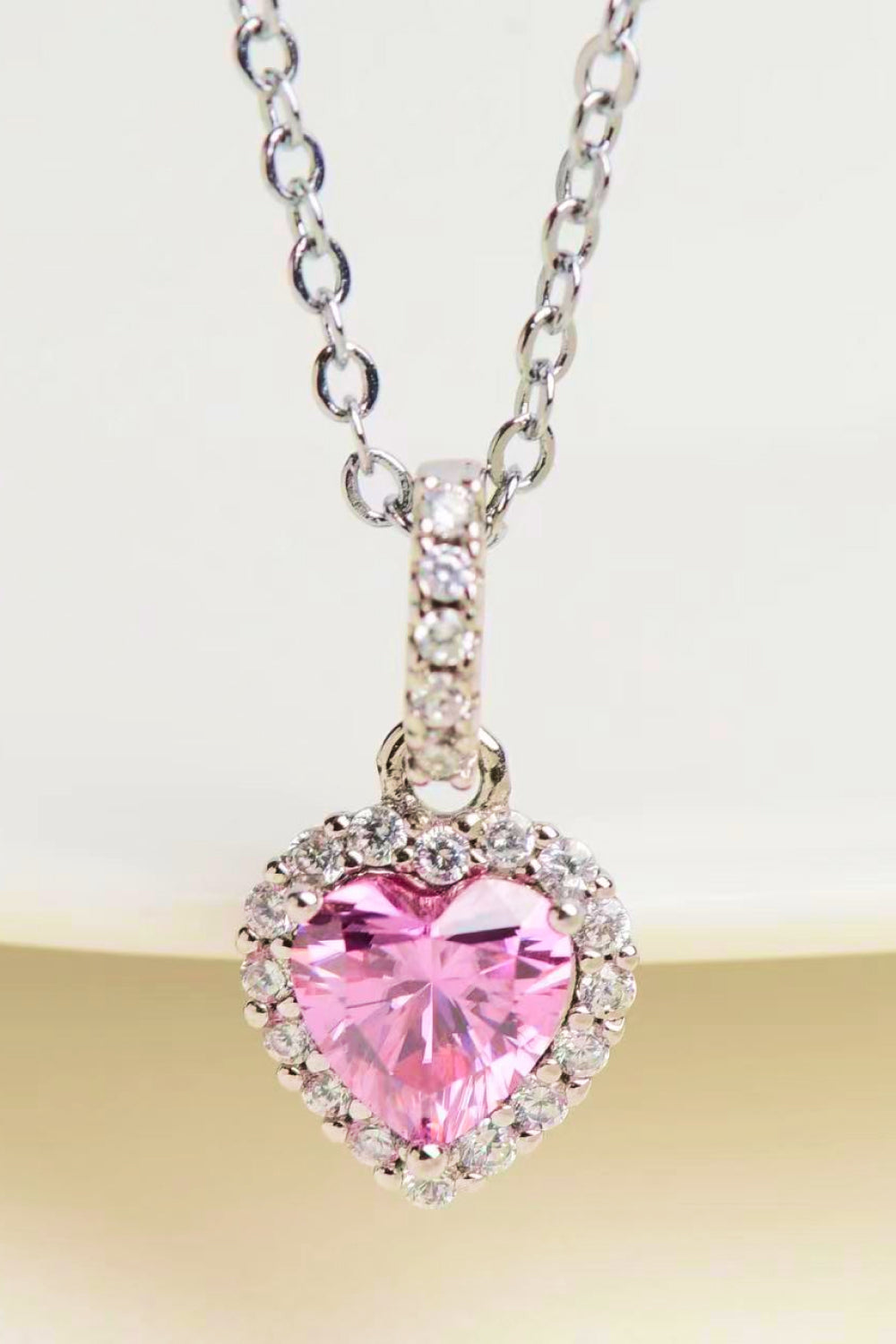 Moissanite 1 Carat Heart Pendant Necklace