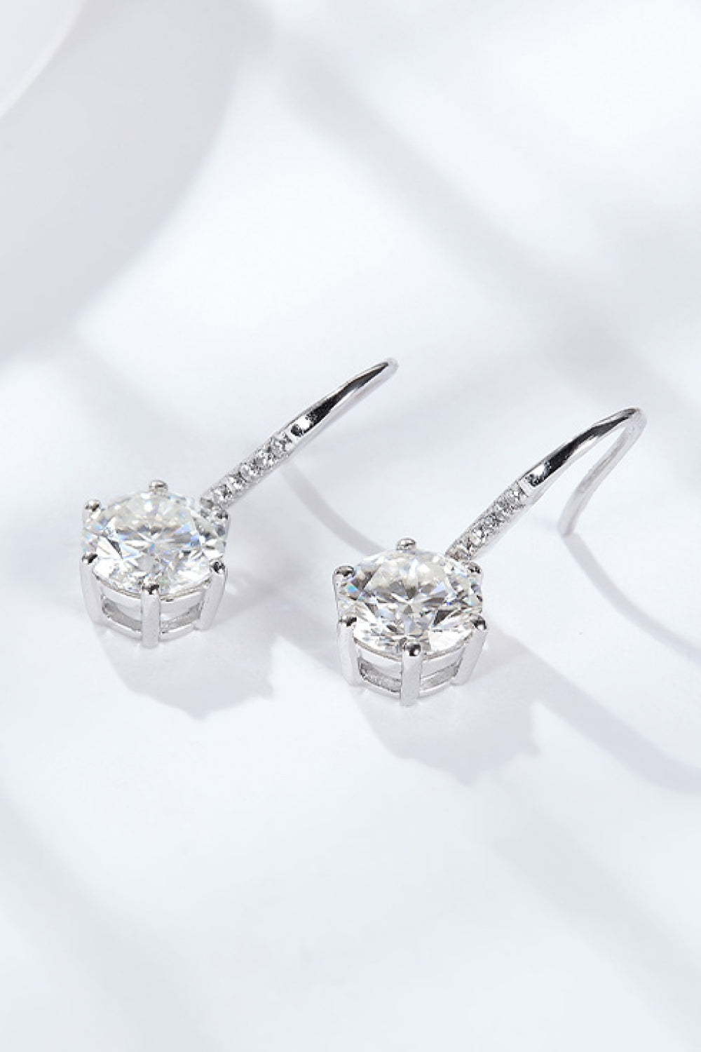 Moissanite 2 Carat 6 Promg Drop Earrings