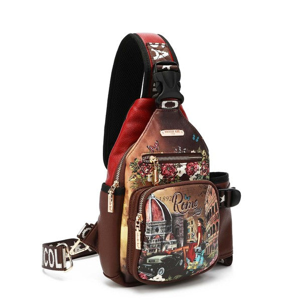 NICOLE LEE SLING BACKPACK WITH BOTTLE HOLDER