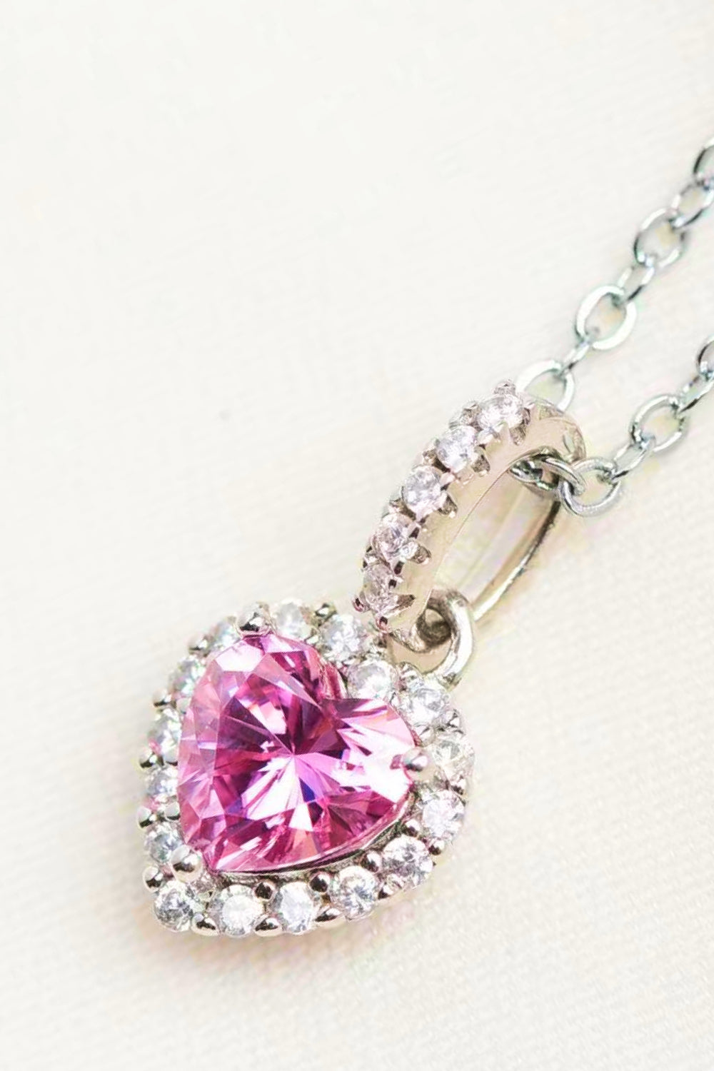 Moissanite 1 Carat Heart Pendant Necklace